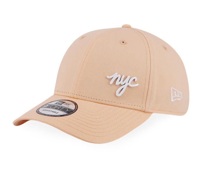 Topi New Era 9Forty NYC Metal Badge Peach/White Cap 100% Original