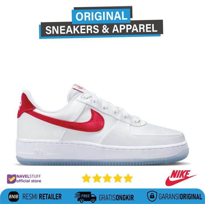 NIKE AF 1 '07 Essential White/Varsity Red Original Resmi BNIB