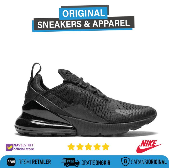 NIKE Max 270 Triple Full Black Black Original Resmi BNIB [AH8050-005]