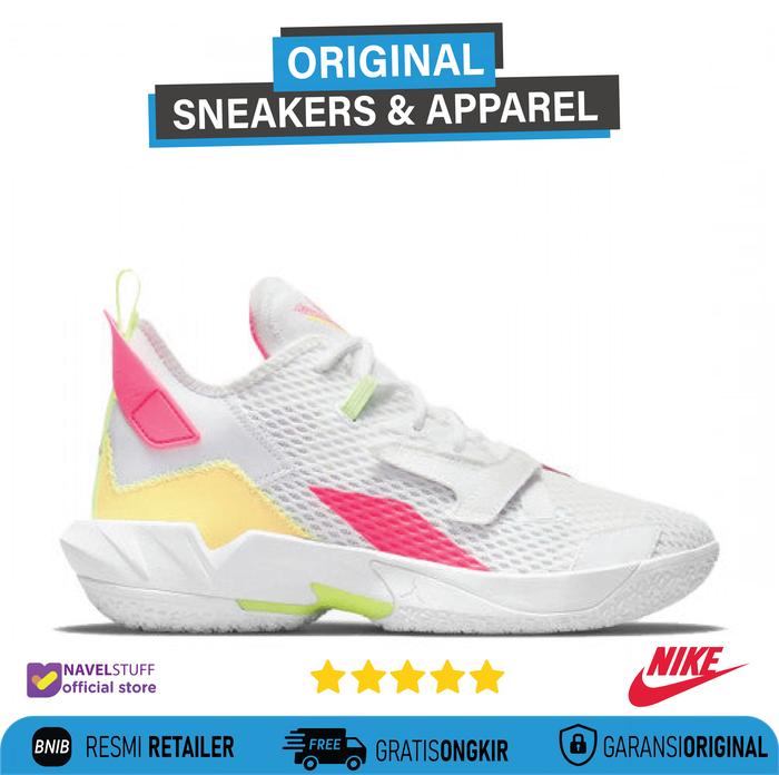 NIKE Jordan Why Not Zero 4.0 White Pink Orange Orignial Resmi BNIB