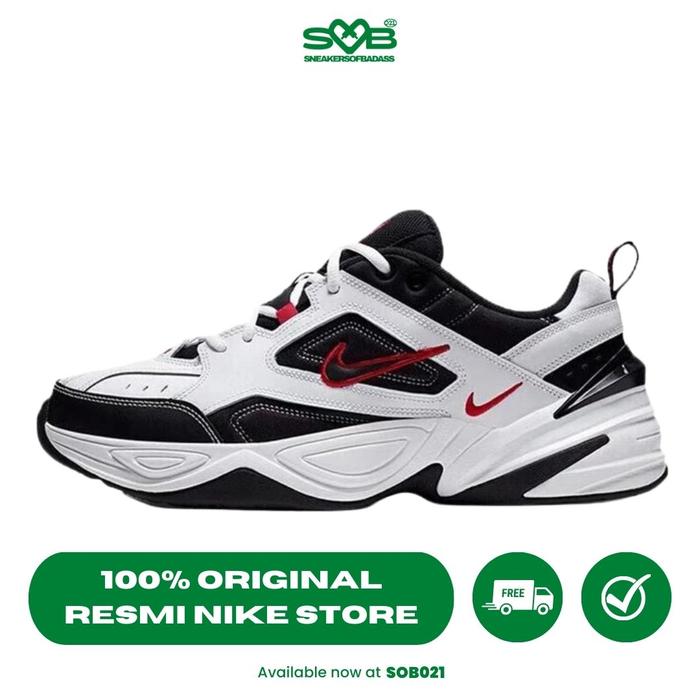Sepatu Sneakers Nike Men M2K Tekno White/Black/Red - AV4789-104