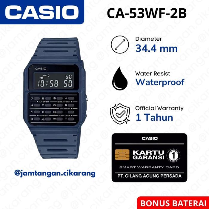 Jam Tangan Casio CA-53WF-2B Kalkulator Original