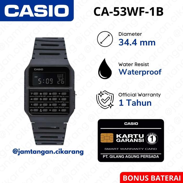 Jam Tangan Casio CA-53WF-1B Kalkulator Original