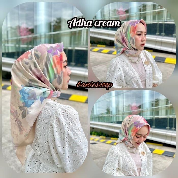 Hijab Segiempat Baniescoop Adha Cream