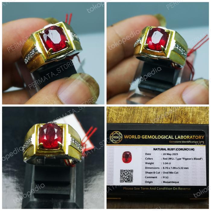 CINCIN PERMATA NATURAL RUBY PIGEON MEMO WGL
