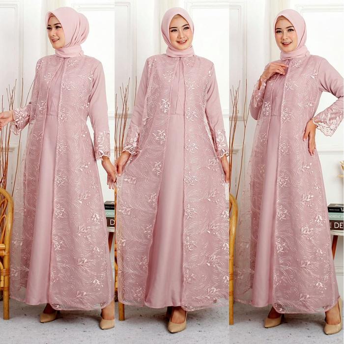 gamis hena tile/gamis busui/gamis kondangan terkini