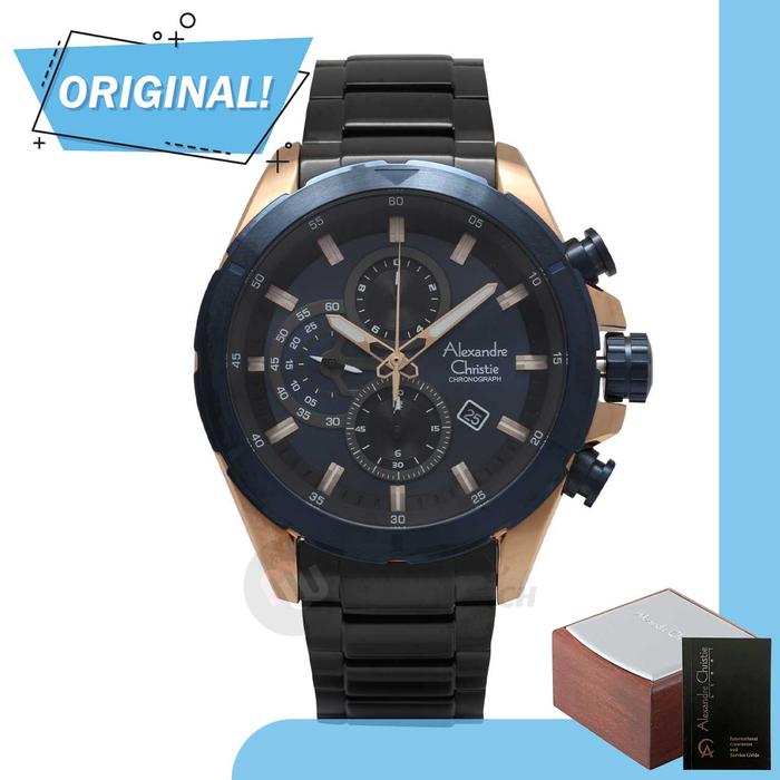 Jam Tangan Pria Analog Alexandre Christie 6508MC AC6508 AC 6508 MC 6508 MCBBRBUBU Original Garansi R
