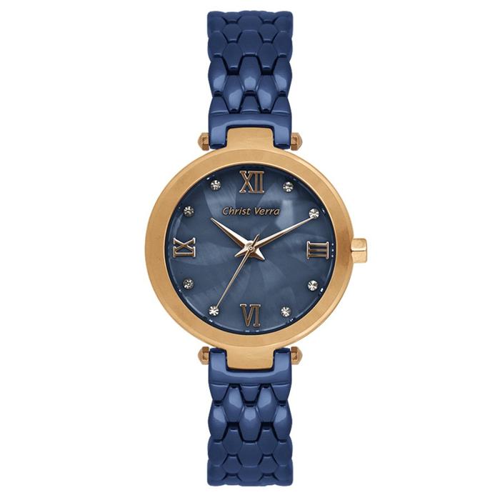 Jam Tangan CHRIST VERRA Wanita Original CV 71609L-15 MOP/BLU