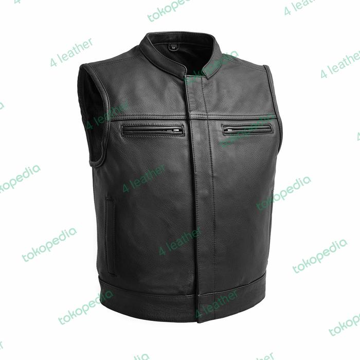 rompi kulit asli pria rompi kulit pria rompi vest kulit Asli