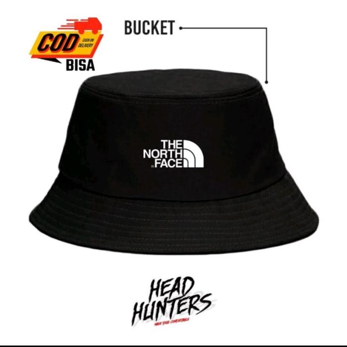 TOPI BUCKET HAT CAPS PRIA WANITA ORIGINAL OUTDOOR LOGO TNF
