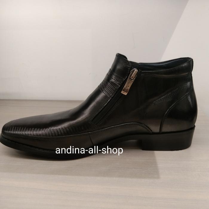 PIERRE CARDIN paris Sepatu Boots Pria 100% ori kulit asli 1402,BLACK