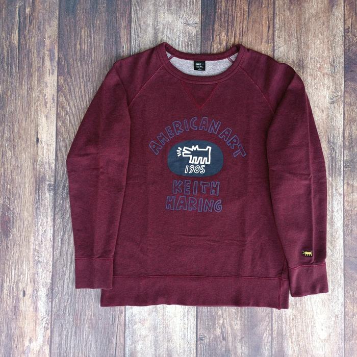 crewneck keith haring second maroon
