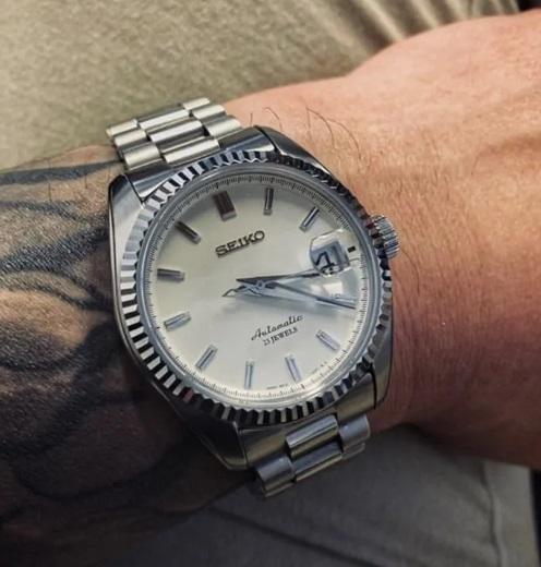 FLAT SAPPHIRE CRYSTAL WITH DATE CYCLOPS SEIKO SPIRIT SARB033 SARB035