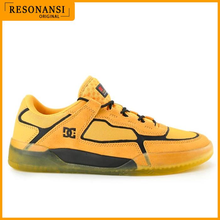 SEPATU PRIA TERBARU DC ORIGINAL SNEAKERS METRIC GOLD-HITAM KEREN