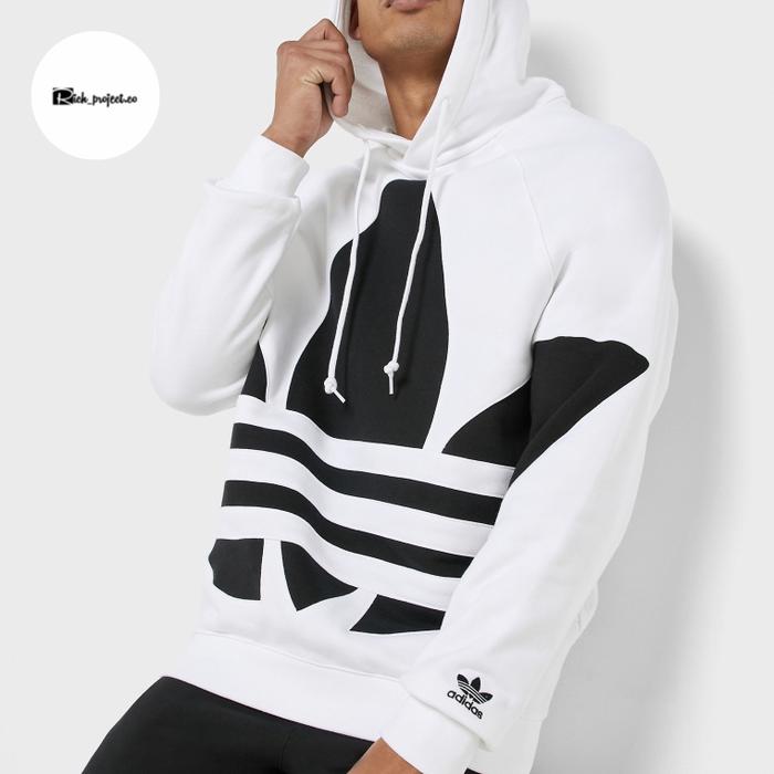 Adidas Originals Big Trefoil Logo Hoodie White