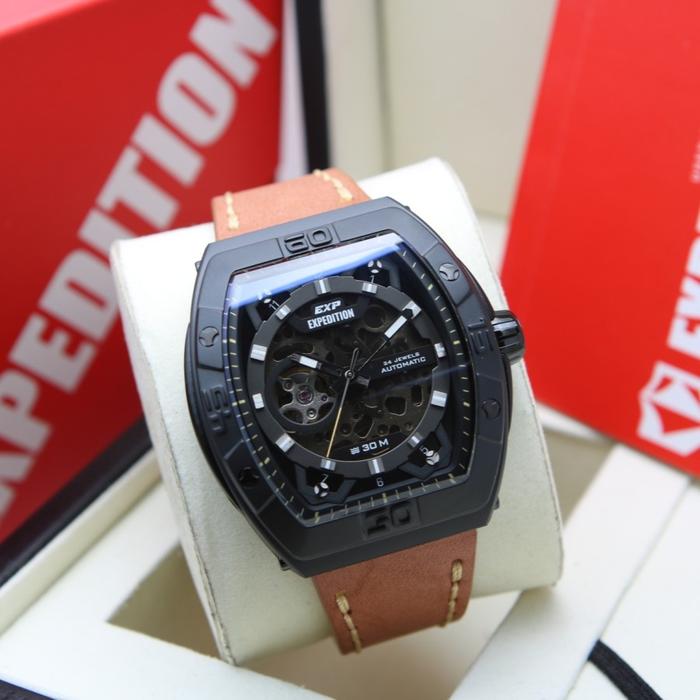 EXPEDITION EXP 6800 / 6800 - JAM TANGAN PRIA AUTOMATIC - BROWN BLACK