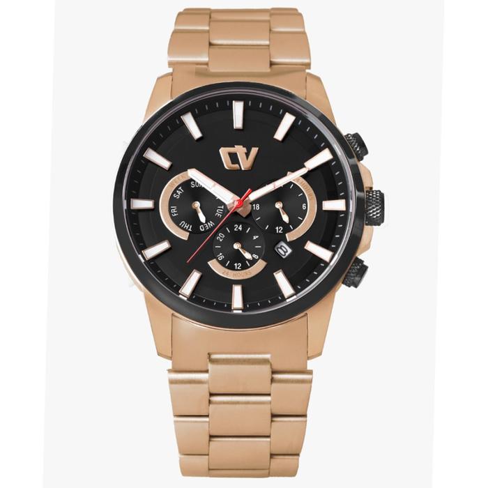 Jam Tangan CHRIST VERRA Pria Original CV C10721G-18 BLK/RG