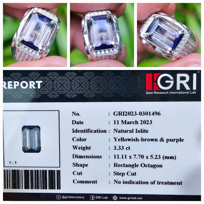 Batu Iolite Top Luster Memo 3.33 crt