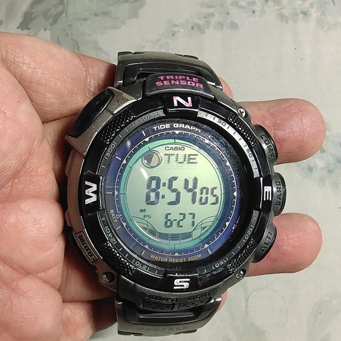 Jam Casio Protrek PRG130 PRG-130T Titanium