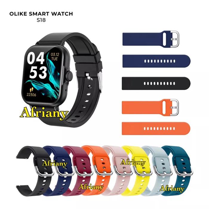 Strap Smartwatch Olike Fitnes Tracker S18 Tali Jam Rubber Colorful