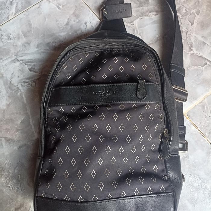 COACH BAG CHARLES PACK NYLON BLACK