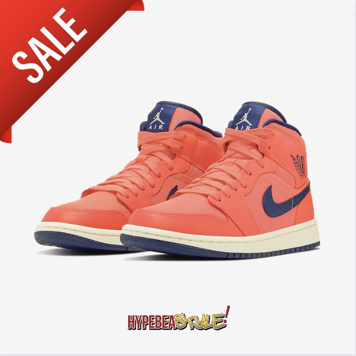 SEPATU AIR JORDAN 1 MID TURF ORANGE BLUE VOID GS ORIGINAL SNEAKER