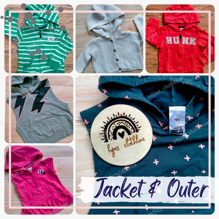 Jaket hoodie vest rompi anak cowok, baby boy preloved branded bayi