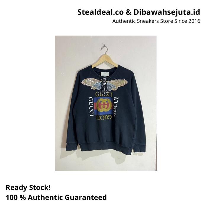 GUCCI BUTTERFLY LOGO CREWNECK WOMEN