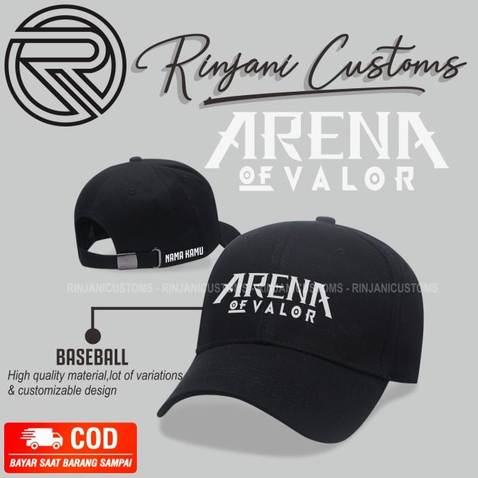 TOPI BASEBALL GAMES AOV GRATIS NAMA DAN MASKER - TOPI BASEBALL AOV