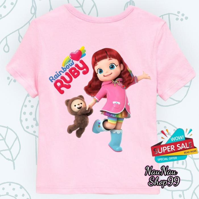 Kaos baju anak RAINBOW RUBY LUCU