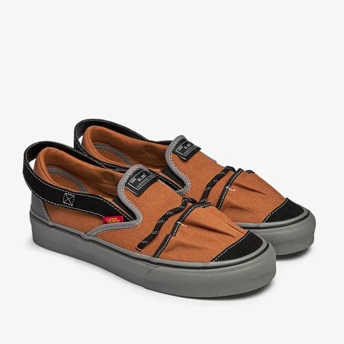 Vans Vault OG Slip On VR3 Brown Nicole McLaughlin Original Resmi
