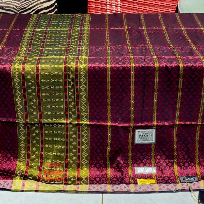 Sarung Tenun Sutra Super Tamer 440 Premium Full Songket Sutra