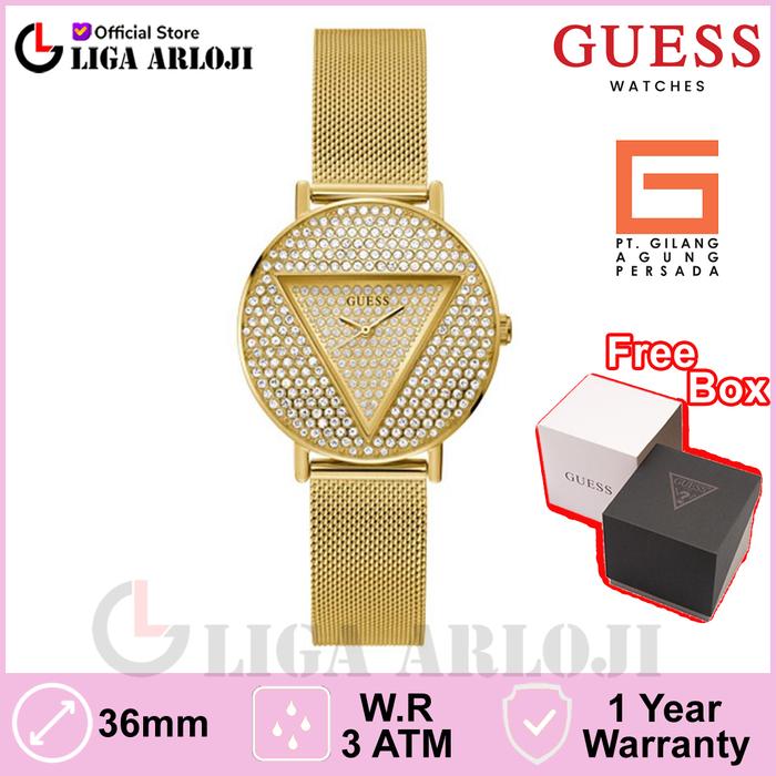 Guess Watches GW0477L2 Original ICONIC Jam Tangan Wanita Analog Gold