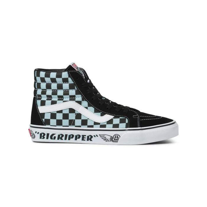 VANS SK8 HI x SE BIKES REFLECTIVE CHECKERBOARD BIG RIPPER BLACK PLUME