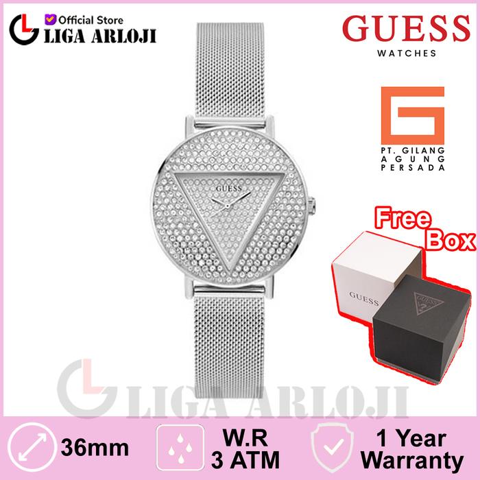 Guess Watches GW0477L1 Original ICONIC Jam Tangan Wanita Analog Silver