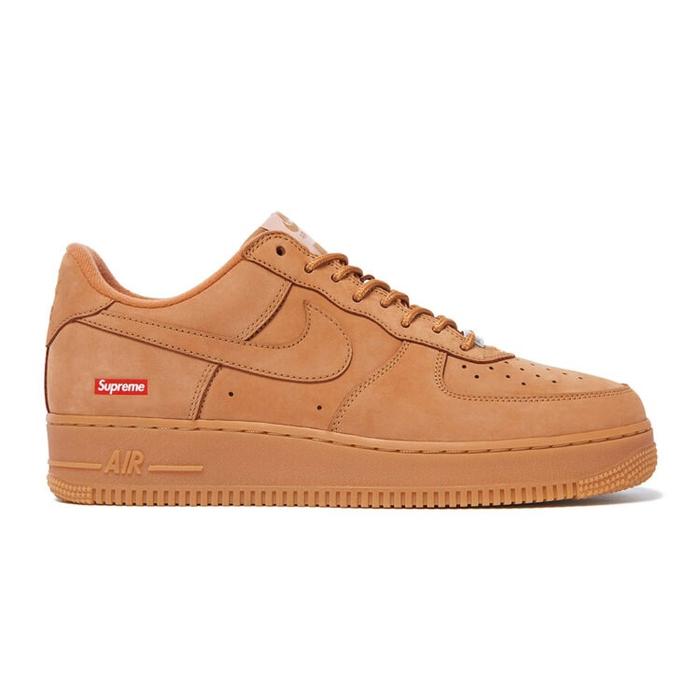Supreme x Nike Air Force 1 Low Wheat / Flax Original Resmi