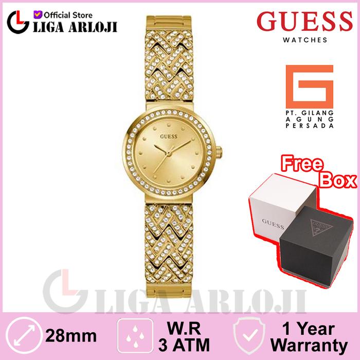 Guess Watches GW0476L2 Original TREASURE Jam Tangan Wanita Analog Gold
