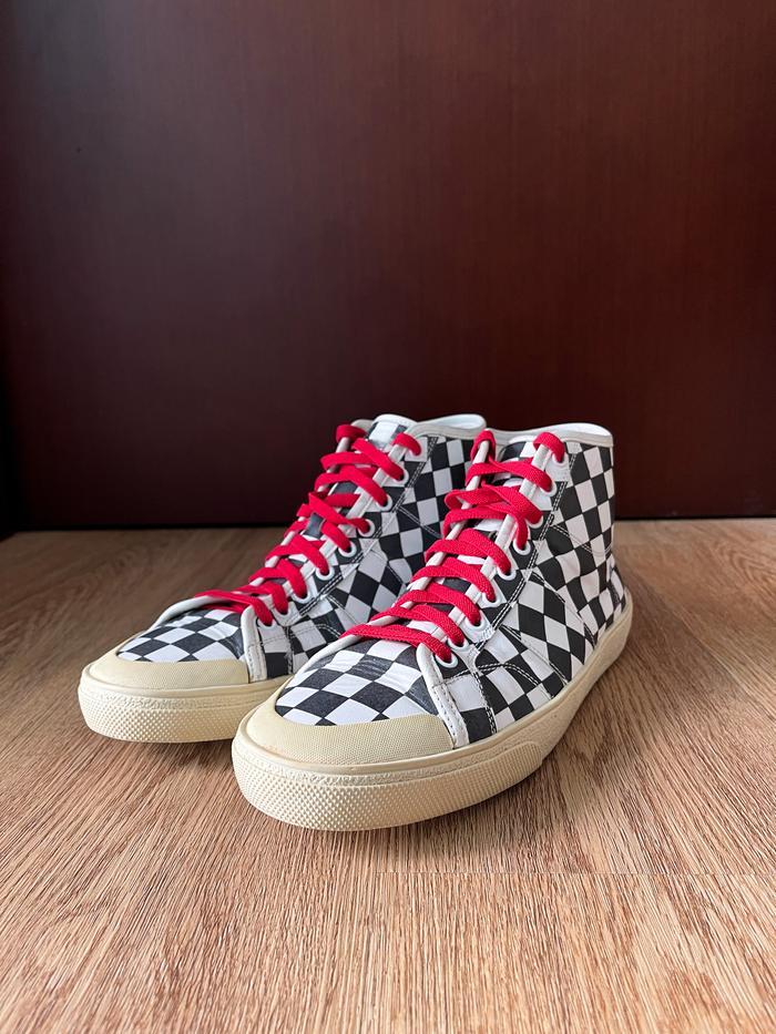 RARE Saint Laurent Sneakers SL37 Checkered SS 16 Hedi Slimane Era