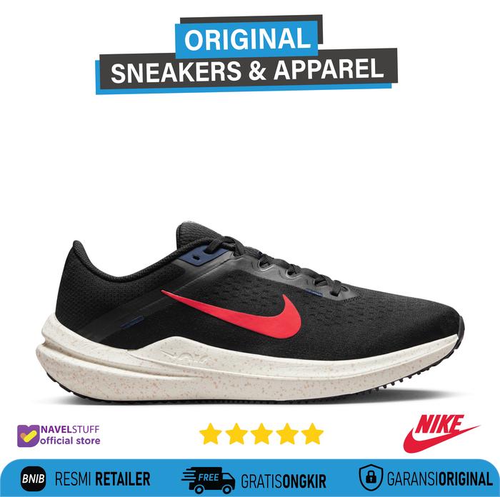 NIKE Air Zoom Winflo 10 Running Black/Bright Crimson/Obsidian/Sail
