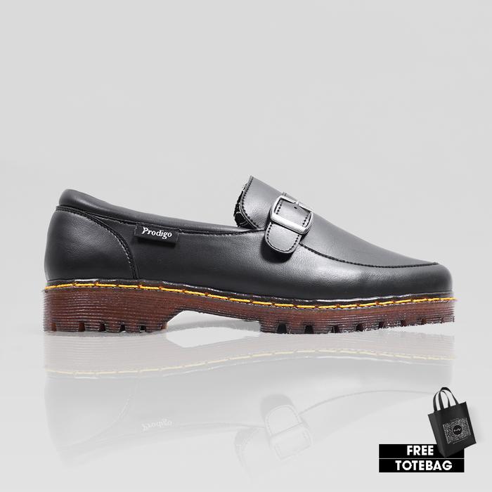 Sepatu Formal Unisex Casual Pantofel Slip on Prodigo Belida Hitam