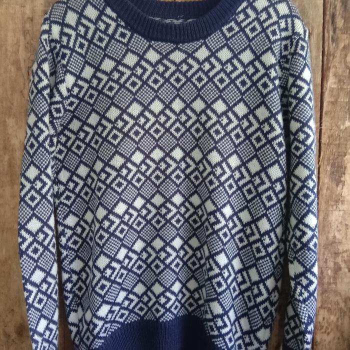 Sweater Second, - VINTAGE NAVAJO WOL RAJUT -