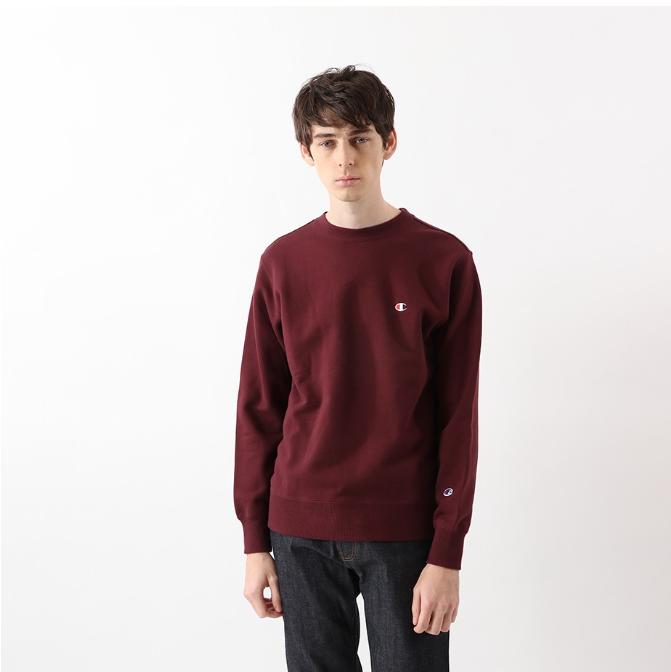 Crewneck Basic Champion Back Raise Sweatshirt Fleece Maroon Original