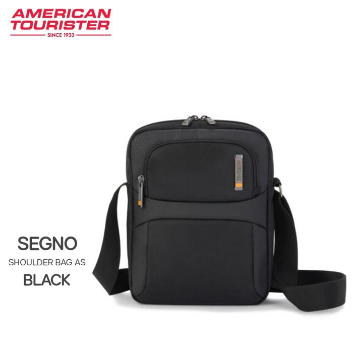 AMERICAN TOURISTER SEGNO SHOULDER BAG AS TAS SLEMPANG PRIA - BLACK