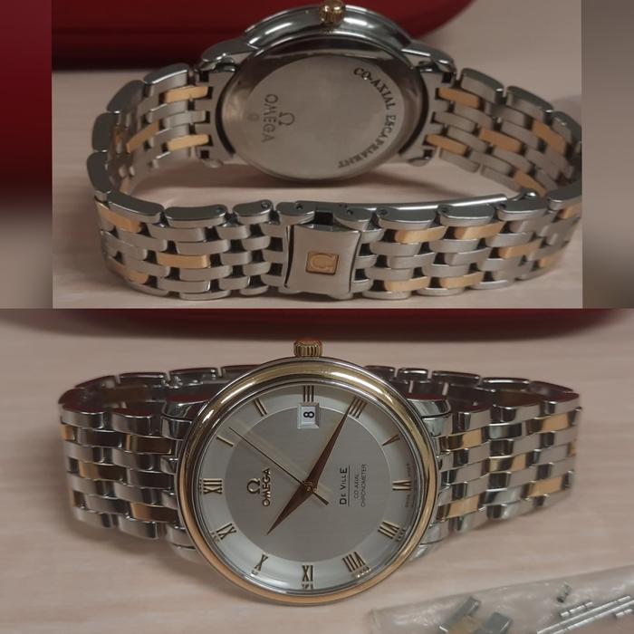 Jam Omega De Ville Prestige Co Axial Gold 18K Original Tag heuer Rolex