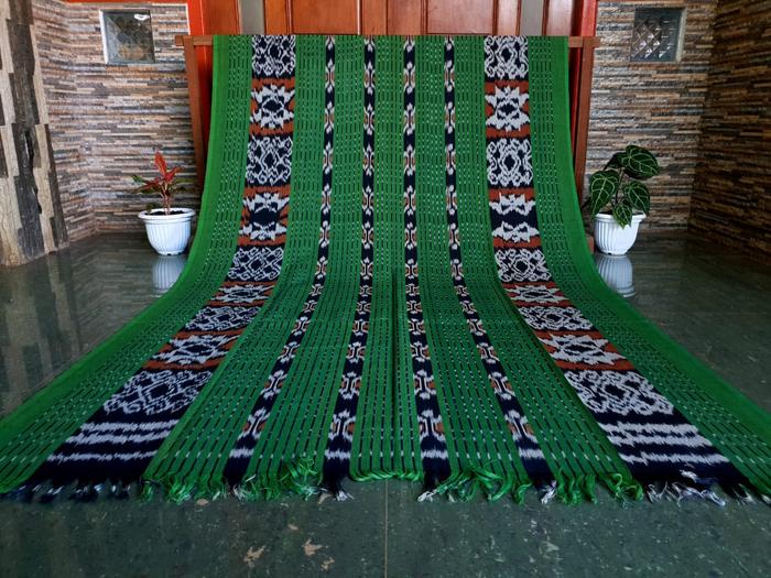 KAIN TENUN BLANKET JEPARA MOTIF WARNA HIJAU
