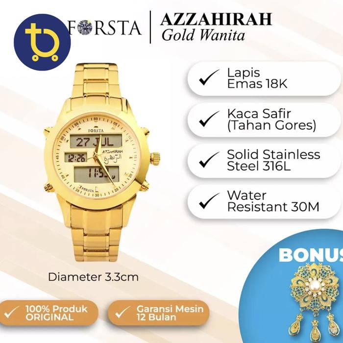 Jam tangan muslim forsta Azzahirah gold women