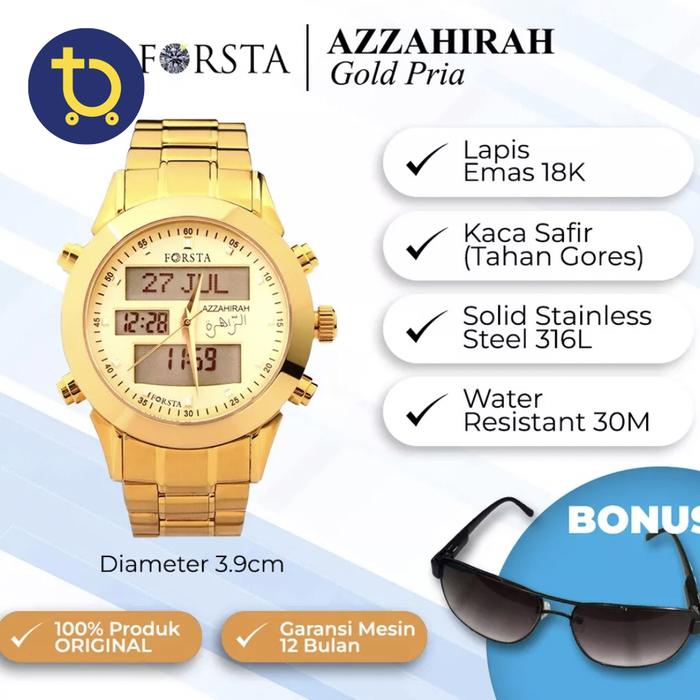 Jam tangan muslim forsta Azzahirah gold man