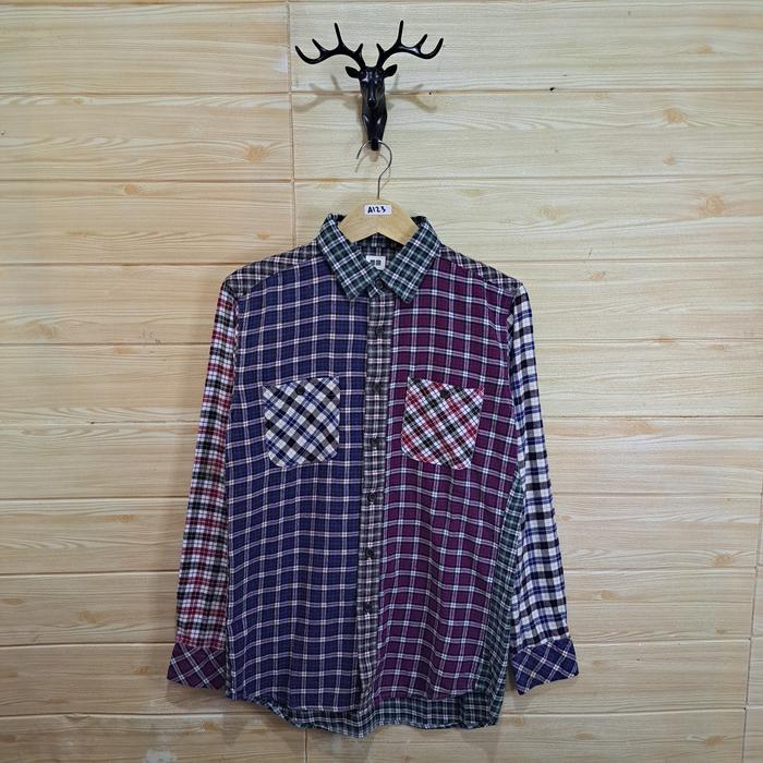 KEMEJA FLANEL Uniqlo Size M Kode A123