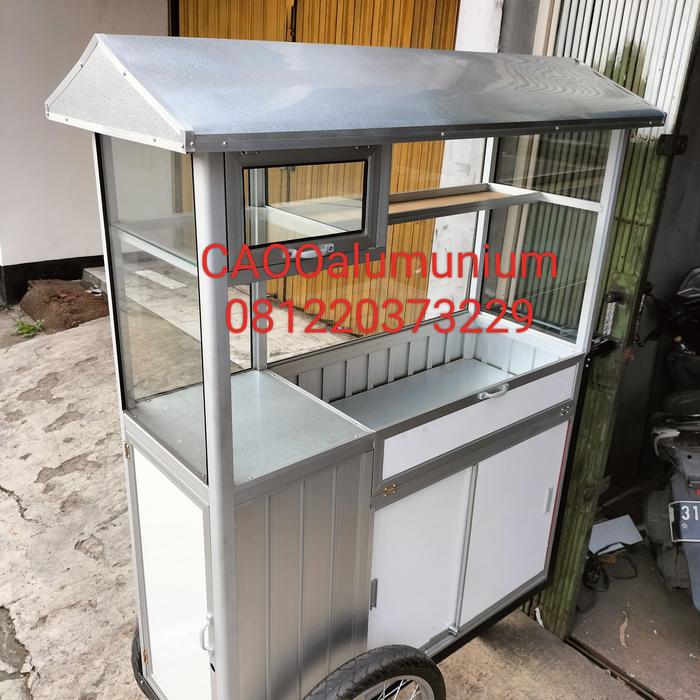 gerobak martabak mini alumunium