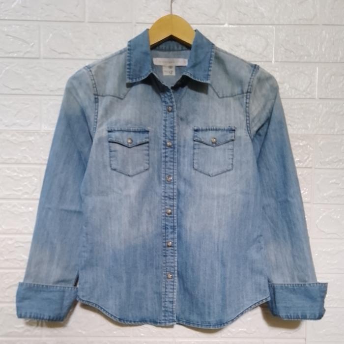 preloved kemeja denim Giordano S Unisex